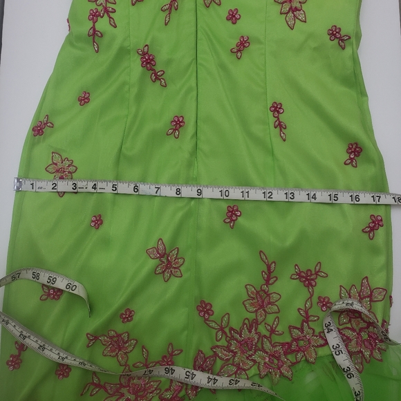 Panoply Prom / Pageant / Evening Gown Lime/Pink 10 - Picture 11 of 12